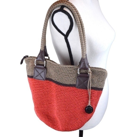 The SAK Crochet Hobo Bag with Braided Handles, Like New - Picture 1 of 10
